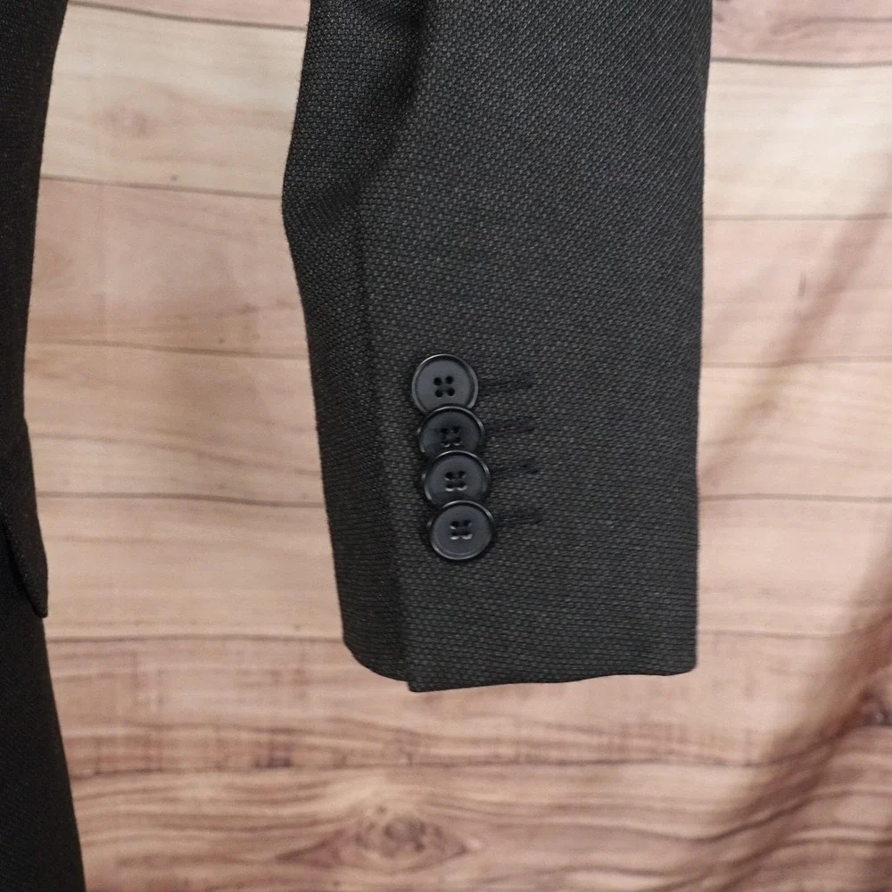 Banana Republic Suit Jacket Mens 40R Gray Slim Fit Stretch 2 Button Notch Lapel